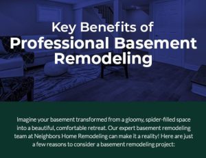 Key Benefits of Professional Basement Remodeling [infographic]